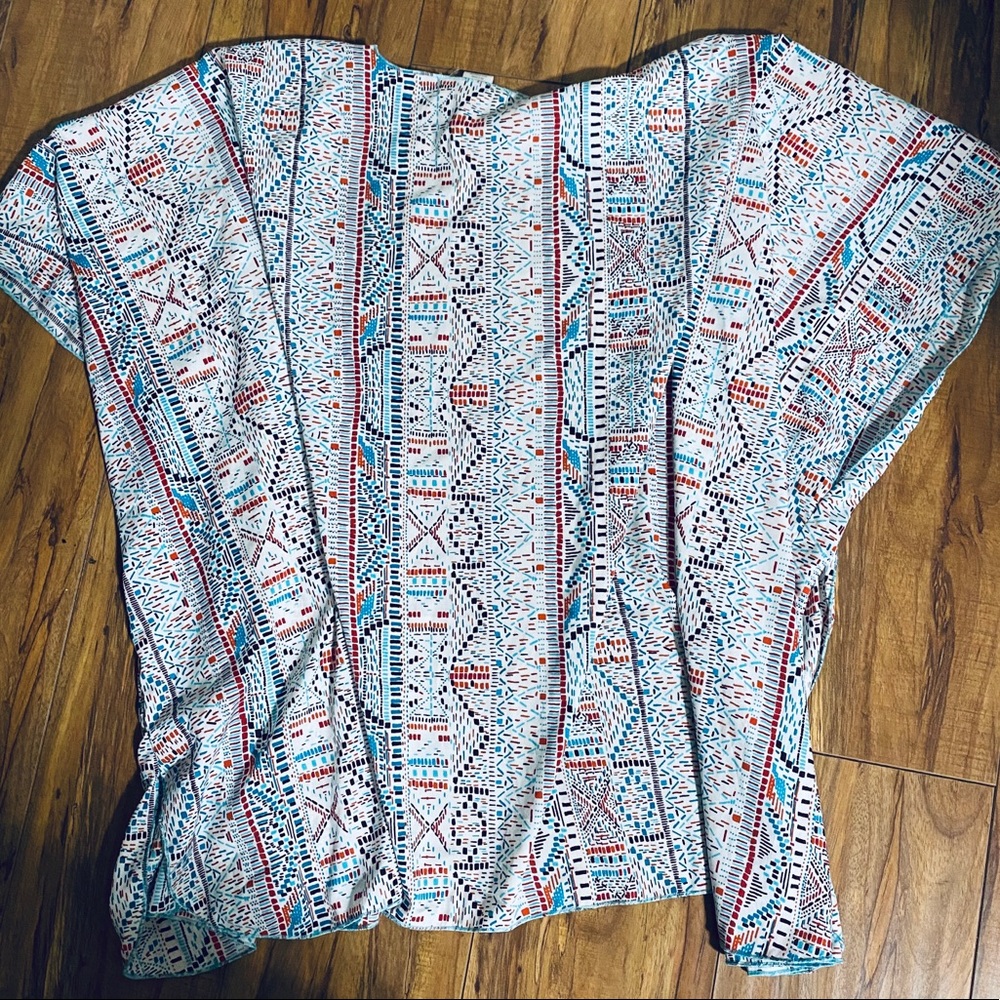 Colorful Tribal Kimono Robe Jacket - Picture 3 of 5